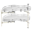 Swing Left Blind Corner Cabinet, Pull Out Organizer for 36 inch Width Blind Cabinet, 2 Tier Height Adjustable Swing Tray, Soft Close Kitchen Cloud Blind Organizer, Left Open-10
