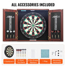 Dartboard and Cabinet Set Official Size Complete Accessory Steel Tip Dart-6