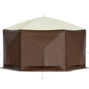 Pop-up Camping Gazebo Camping Canopy Shelter 6 Sided 10' x 10' Sun Shade-11