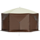 VEVOR Pop-up Camping Gazebo Camping Canopy Shelter 6 Sided 10' x 10' Sun Shade-11