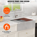 Farmhouse Kitchen Sink, 304 Stainless Steel Drop-In Sinks, Top Mount Single Bowl Basin with Ledge & Accessories, Household Dishwasher Sinks for Workstation, Prep Kitchen, and Bar Sink, 36 inch-6