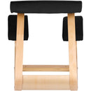 VEVOR Wooden Ergonomic Kneeling Chair Memory Seat Cushion Relieving Body Black-10
