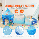 3 in 1 Kids Play Tent with Tunnel, Basketball Hoop for Boys, Girls, Babies and Toddlers, Indoor/Outdoor Pop Up Playhouse with Carrying Bag & Banding Straps Birthday Gifts, Blue Ocean-2