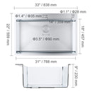Kitchen Sink, 304 Stainless Steel Drop-In Sinks, Top Mount Single Bowl Basin with Accessories(Pack of 3), Household Dishwasher Sinks for Workstation, RV, Prep Kitchen, and Bar Sink, 33 inch-8