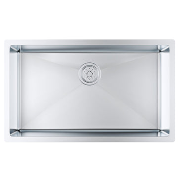 VEVOR Kitchen Sink, 304 Stainless Steel Drop-In Sinks, Undermount Single Bowl Basin with Accessories(Pack of 3), Household Dishwasher Sinks for Workstation, RV, Prep Kitchen, and Bar Sink, 30 inch