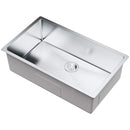 Kitchen Sink, 304 Stainless Steel Drop-In Sinks, Undermount Single Bowl Basin with Accessories(Pack of 3), Household Dishwasher Sinks for Workstation, RV, Prep Kitchen, and Bar Sink, 32 inch-10