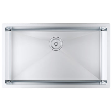 VEVOR Kitchen Sink, 304 Stainless Steel Drop-In Sinks, Undermount Single Bowl Basin with Accessories(Pack of 3), Household Dishwasher Sinks for Workstation, RV, Prep Kitchen, and Bar Sink, 32 inch