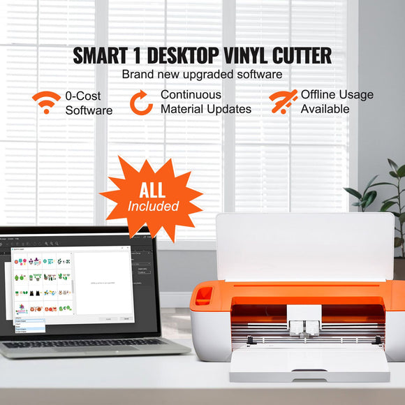 Vinyl Cutter Machine, Bluetooth Connectivity DIY Cutting Machine, Compatible with iOS, Android, Windows and Mac, Massive Designs Included, for Creating Customized Cards, Home Decor