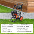 Gas Pressure Washer Gas Powered Washer 3400 PSI 2.6 GPM 210cc 5 Nozzles-7