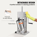 Sausage Stuffer 5LBS/3L Capacity Homemade Sausage Maker Stainless Steel-6