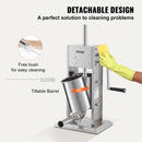 VEVOR Sausage Stuffer 5LBS/3L Capacity Homemade Sausage Maker Stainless Steel-6