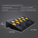 Rubber Curb Ramp 2 Pack, 11 cm Rise Height Heavy-Duty 15 tons Load Capacity Threshold Ramps, Driveway Ramps with Stable Grid Structure for Cars, Wheelchairs, Bikes, Motorcycles-7