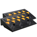 Rubber Curb Ramp 2 Pack, 11 cm Rise Height Heavy-Duty 15 tons Load Capacity Threshold Ramps, Driveway Ramps with Stable Grid Structure for Cars, Wheelchairs, Bikes, Motorcycles-10