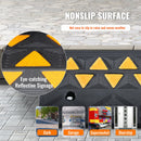 VEVOR Rubber Curb Ramp 2 Pack, 11 cm Rise Height Heavy-Duty 15 tons Load Capacity Threshold Ramps, Driveway Ramps with Stable Grid Structure for Cars, Wheelchairs, Bikes, Motorcycles-4