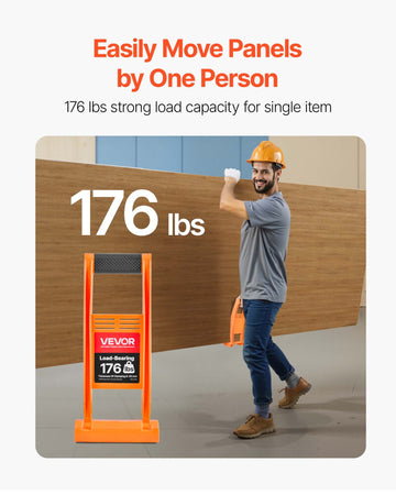 VEVOR Drywall Carrier 2 Pack Plywood Carriers Handles with 79.8 kg Load - 0