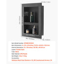 Shower Niche 40.6 x 50.8 x 10.2 cm Recessed Wall Divider Shelf Bathroom-7
