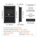 Shower Niche Ready for Tile 40.64 x 60.96 cm, 16 x 24 inch Double Shelf Organizer, Square Corners Wall-inserted Niche Recessed, Sealed Protection Modern Soap Storage Niche for Shower Bathroom, Black-7