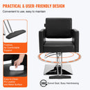Salon Chair, Barber Chair for Hair Stylist, Styling Chair with Heavy Duty Hydraulic Pump, Swivel Hair Salon Chair with Footrest for Beauty Spa Shampoo, Max Load Weight 330 lbs, Black-5
