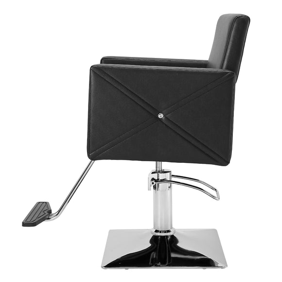 VEVOR Salon Chair, Barber Chair for Hair Stylist, Styling Chair with Heavy Duty Hydraulic Pump, Swivel Hair Salon Chair with Footrest for Beauty Spa Shampoo, Max Load Weight 330 lbs, Black