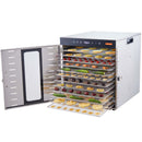 10 Trays Food Dehydrator Machine Stainless Steel 1000W Jerky Fruit Drying-12