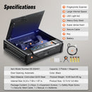 Gun Safe for Pistols Biometric Gun Safe with 3 Access Ways for 2 Pistols-7
