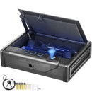 Gun Safe for Pistols Biometric Gun Safe with 3 Access Ways for 2 Pistols-9
