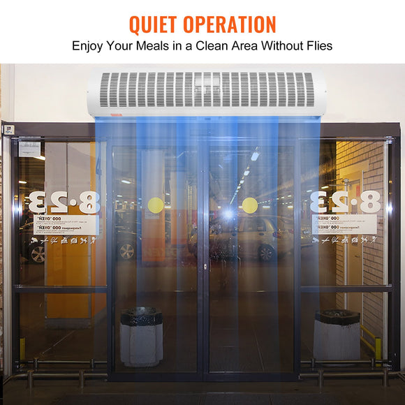 VEVOR 1.1m Commercial Indoor Air Curtain Super Power 2 Speeds 2292m_/h, UL Certified Wall Mounted Air Curtains for Doors, Indoor Over Door Fan with Heavy Duty Limit Switch, Easy-Install Unheated