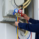 VEVOR AC Gauge Set - 3 Way AC Manifold Gauge Set for R134A R22 R12 R502 Refrigerant, Freon Gauges with 5ft Hoses, Couplers, Can Tap Works on Car Auto Freon Charging and Evacuation-8