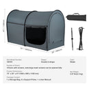 Bed Tent, Pongee Fabric, 4 Doors Breathable Dream Tent with 7 mm Fiber Poles on Bed Privacy, Full Size Block out Light Sleeping Bed Canopy, Fit for Kids Playhouse and Adults Sleeping Tent-7