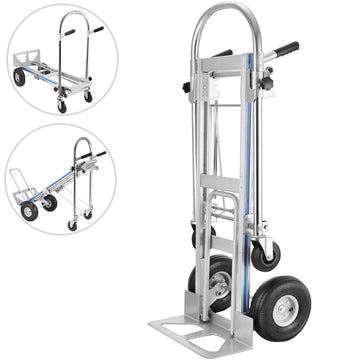 VEVOR Aluminum Hand Truck 3 in 1 Folding Hand Truck Convertible Hand Truck and Dolly