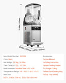 12L Commercial Slushy Machine Margarita Smoothie Frozen Drink Maker-7