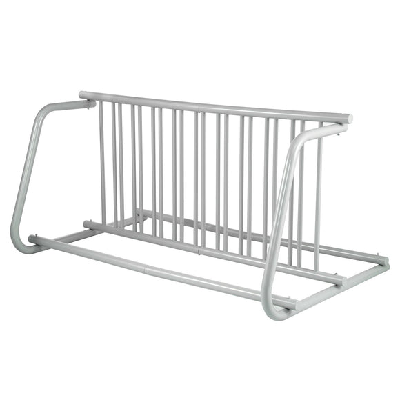 10 Holders Floor Bike Rack, 59" Length All-Steel Grid Bike Rack, 10-Bike Capacity Dual-Side Storage Stand for Garages Streets Yards Bike Events