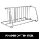 10 Holders Floor Bike Rack, 59" Length All-Steel Grid Bike Rack, 10-Bike Capacity Dual-Side Storage Stand for Garages Streets Yards Bike Events-2