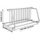 10 Holders Floor Bike Rack, 59" Length All-Steel Grid Bike Rack, 10-Bike Capacity Dual-Side Storage Stand for Garages Streets Yards Bike Events-8