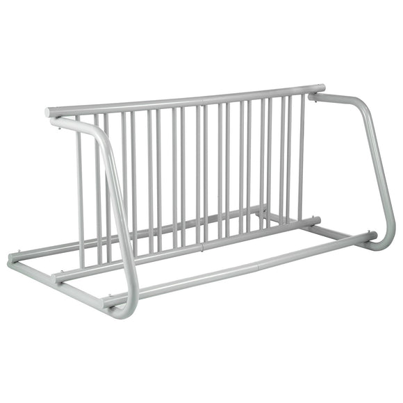 10 Holders Floor Bike Rack, 59" Length All-Steel Grid Bike Rack, 10-Bike Capacity Dual-Side Storage Stand for Garages Streets Yards Bike Events