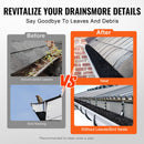 VEVOR Gutter Brush, 30 Feet Total Length 4.33 inch Diameter Gutter Cleaning Tools, Ground-Level Gutter Brush Leaf Guard for 5 Inch Gutters, Easily Clear roof Leaves and Debris, 10 Pack-5