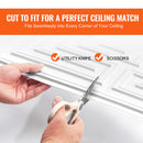 Ceiling Tiles 12-Pack 24 x 24 in PVC Easy Installation White Echo Pattern-6