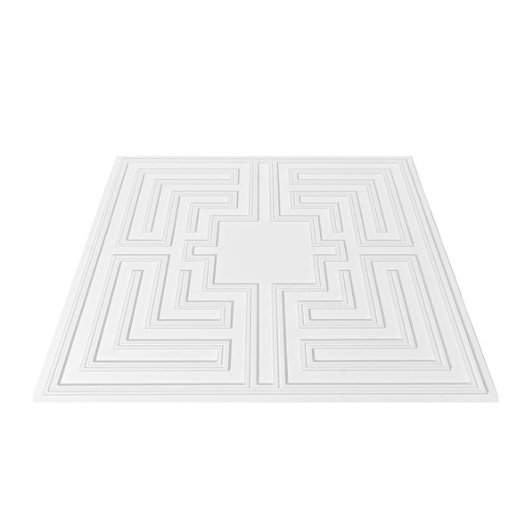 VEVOR Ceiling Tiles 12-Pack 24 x 24 in PVC Easy Installation White Echo Pattern