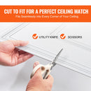 Ceiling Tiles 12-Pack 24 x 24 in PVC Easy Installation White Geometric-6