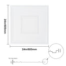 Ceiling Tiles 12-Pack 24 x 24 in PVC Easy Installation White Geometric-9