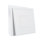 Ceiling Tiles 12-Pack 24 x 24 in PVC Easy Installation White Geometric-10