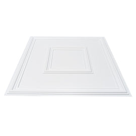 VEVOR Ceiling Tiles 12-Pack 24 x 24 in PVC Easy Installation White Geometric