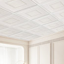 VEVOR Ceiling Tiles 12-Pack 24 x 24 in PVC Easy Installation White Geometric-8