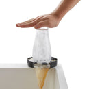 VEVOR Glass Rinser, 10 Powerful Spraying Jets Rotating Cup Rinser for Sink, 304 Stainless Steel Faucet Cup Washer & Silicone Nonslip Pad for Baby Bottle, Glass Cup, Wine Glass (Matte Black Base)-10