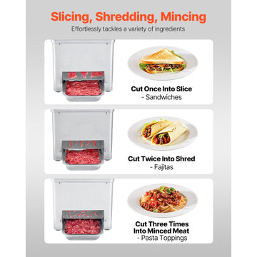 Electric Meat Cutter Machine 550W Commercial Meat Slicer Cutting Machine - 0