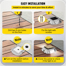 Driveway Lights 12-Pack Solar Driveway Lights Bright White with Screws Solar Deck Lights Outdoor Waterproof Wireless Dock Lights 6 LEDs for Path Warning Garden Walkway Sidewalk Steps-6