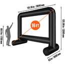 Inflatable Movie Screen, 16 FT Inflatable Projector Screen for Outside with Blower and Carrying Bag, Front/Rear Projection, Oxford Fabric Blow Up Screen for Outdoor Parties Backyard Movie Night-8