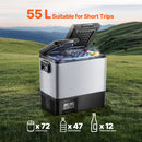 Portable Car Refrigerator Freezer Compressor 55L Dual Zone for Car Home-2