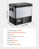 VEVOR Portable Car Refrigerator Freezer Compressor 55L Dual Zone for Car Home-7