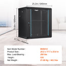 Wall Mount Network Server Cabinet, 393.7 mm Deep, Server Rack Cabinet Enclosure, 90.72 kg Max. Ground-mounted Load Capacity, with Locking Glass Door Side Panels, for IT Equipment, A/V Devices-7